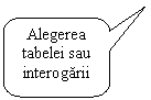 Rounded Rectangular Callout: Alegerea tabelei sau interogarii