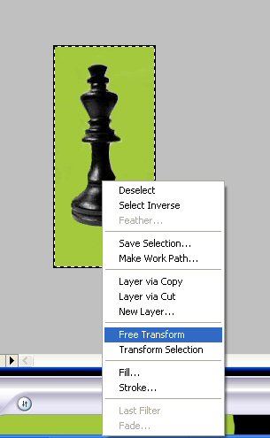 Select the object and with mouse right click select free transform

