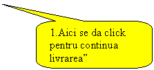 Rounded Rectangular Callout: 1.Aici se da click pentru continua livrarea