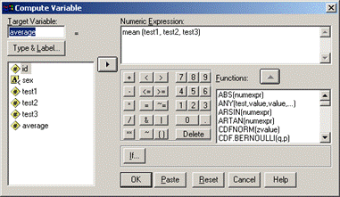 Compute dialog box