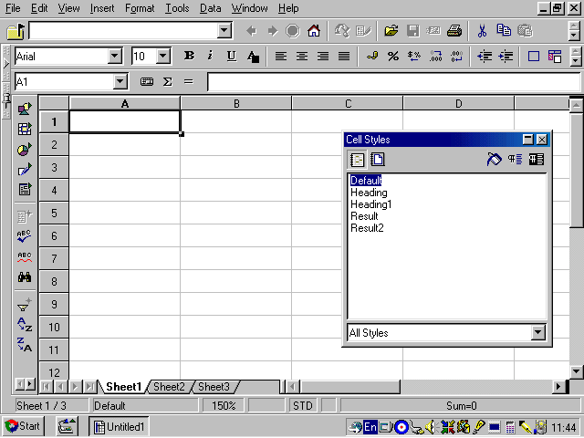 Utilitarul pentru calcul tabelar din StarOffice 5.1