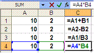 Operatori utilizati in formule