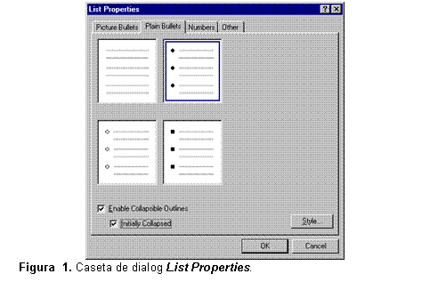 Text Box:  
Figura  7. Caseta de dialog List Properties.
