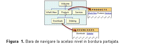 Text Box:  
Figura  5. Bara de navigare la acelasi nivel in bordura partajata.
