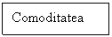 Text Box: Comoditatea