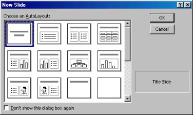 New Slide Layout