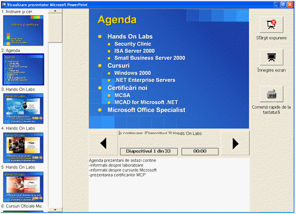 Figura 7 - Modul de vizualizare prezentator