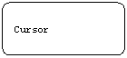 Flowchart: Alternate Process: Cursor
