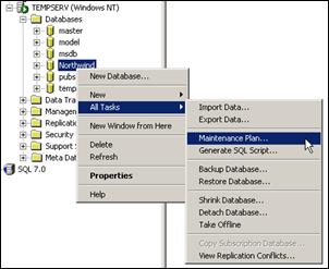 Figure 43: Start Maintenance Plan Wizard