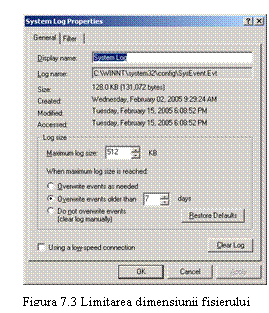 Text Box:  
Figura 7.3 Limitarea dimensiunii fisierului
