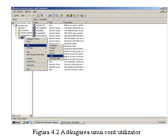 Text Box: 
Figura 4.2 Adaugarea unui cont utilizator
