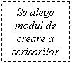 Text Box: Se alege modul de creare a scrisorilor