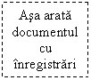 Text Box: Asa arata documentul cu inregistrari
