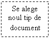 Text Box: Se alege noul tip de document