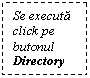 Text Box: Se executa click pe butonul Directory