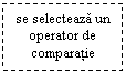 Text Box: se selecteaza un operator de comparatie