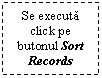 Text Box: Se executa click pe butonul Sort Records