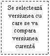 Text Box: Se selecteaza versiunea cu care se va compara versiunea curenta