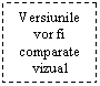 Text Box: Versiunile vor fi comparate vizual