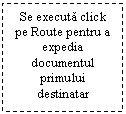 Text Box: Se executa click pe Route pentru a expedia documentul primului destinatar
