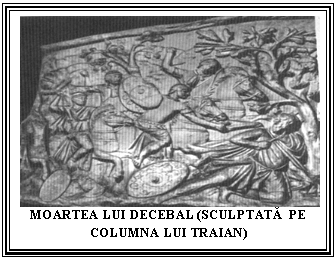 Text Box: 
MOARTEA LUI DECEBAL (SCULPTATA PE COLUMNA LUI TRAIAN)
