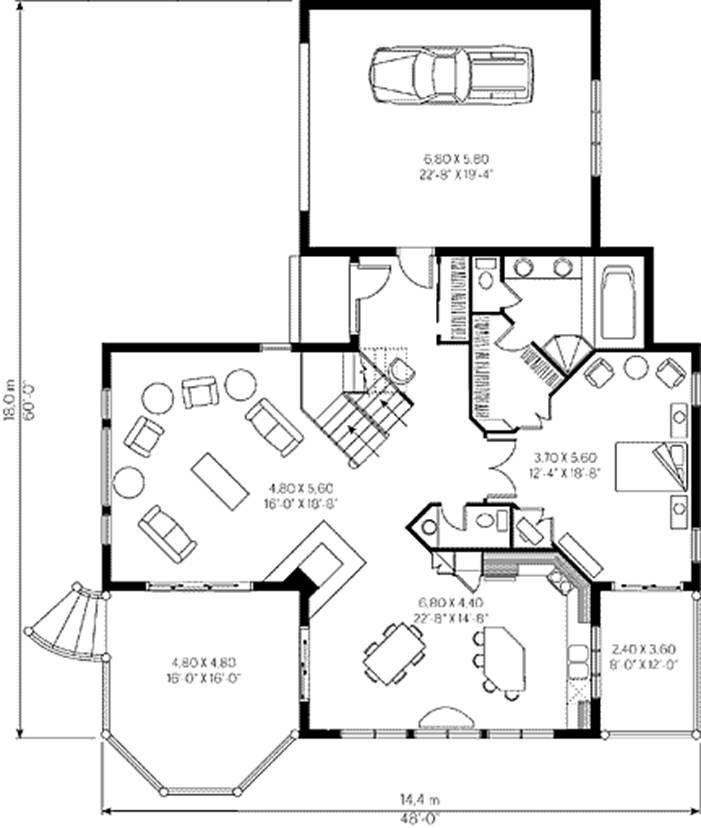 Main Floor Home Plan 15596