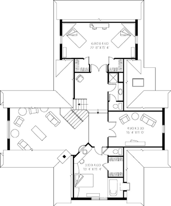 Upper Floor House Plan 15596