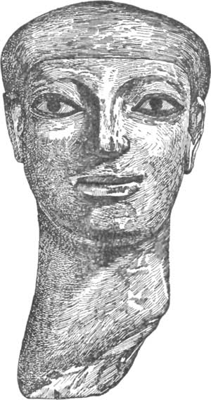 FIG. 9.�PAINTED HEAD FROM EDESSA.


(FROM PERROT AND CHIPIEZ.)