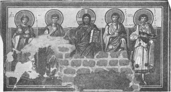 FIG. 20.�CHRIST AND SAINTS. FRESCO. S. GENEROSA,
SEVENTH CENTURY (?).