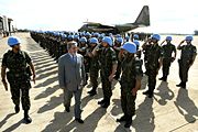 Brazilian Army troops before boarding for MINUSTAH peacekeeping mission in Haiti.