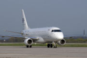 An Embraer E-175 jet airliner, developed in Brazil and used by airlines around the world.