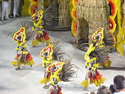 Brazilian Carnival parade in Rio de Janeiro.