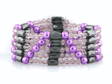 Magnetic Hematite Fashion Wrap Bracelet 35'