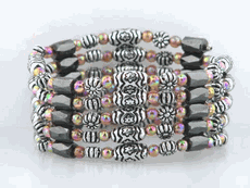 Magnetic Hematite Fashion Wrap Bracelet 38'