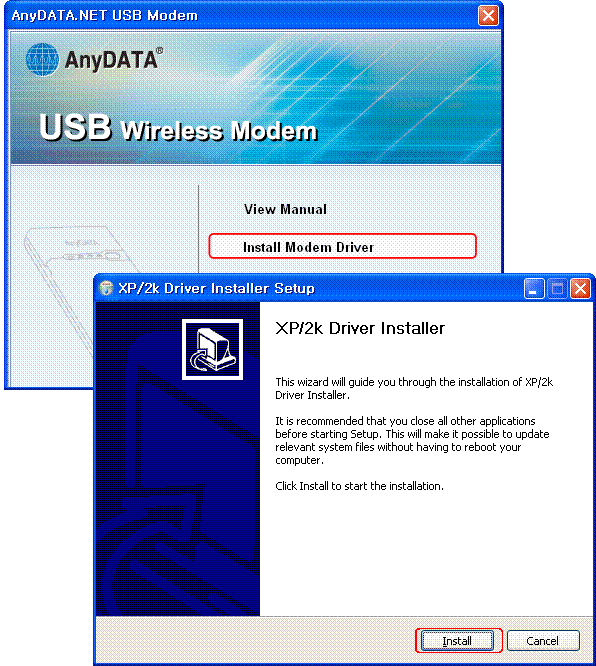 Anydata modem driver