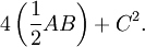 4left(fracABright)+C^2.