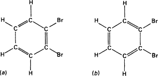 Fig 9.1. Orthodibromobenzene (Source: Feynman, Lectures on Physics.)