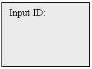 Text Box: Input ID: