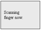 Text Box: Scanning
finger now.