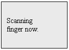 Text Box: Scanning
finger now.
