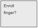 Text Box: Enroll
finger?



