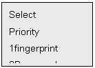 Text Box: Select
Priority
1fingerprint
2Password