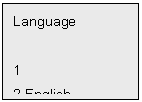 Text Box: Language

1 中文
2 English
