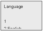 Text Box: Language
1 中文
2 English