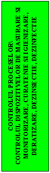 Text Box: CONTROLUL PROCESELOR
CONTROLUL DISPOZITIVELOR DE MASURARE SI MONITORIZARE, CURATENIE SI IGIENIZARE, DERATIZARE, DEZINSECTIE, DEZINFECTIE
