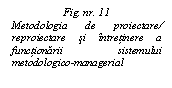 Text Box: Fig. nr. 11
Metodologia de proiectare/ reproiectare si intretinere a functionarii sistemului metodologico-managerial

