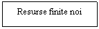 Text Box: Resurse finite noi