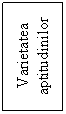 Text Box: Varietatea aptitudinilor