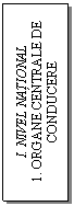 Text Box: I. NIVEL NATIONAL
1. ORGANE CENTRALE DE CONDUCERE
