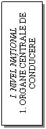 Text Box: I. NIVEL NATIONAL
1. ORGANE CENTRALE DE CONDUCERE
